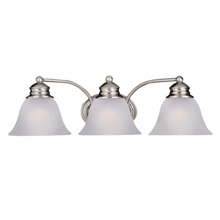 Maxim Lighting Malaga 3-Light 19.5" Wide Satin Nickel Vanity Light 2688FTSN